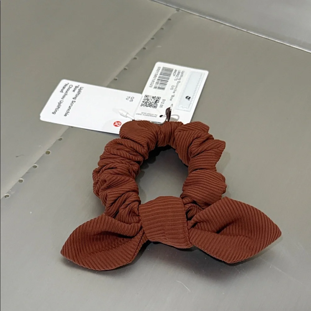 Lululemon Uplifting‎ Scrunchie Bow – Ancient Copper brown 🧡 NWT